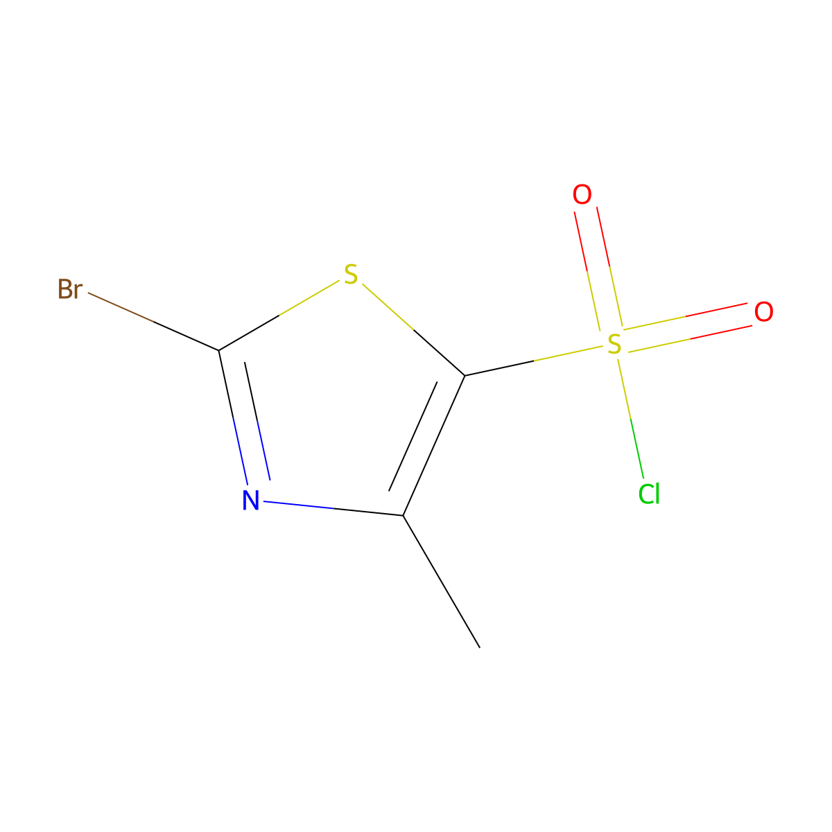 2-Bromo-4-methyl-1,3-thiazole-5-sulfonyl chloride molecular structure, CAS 1421601-62-8