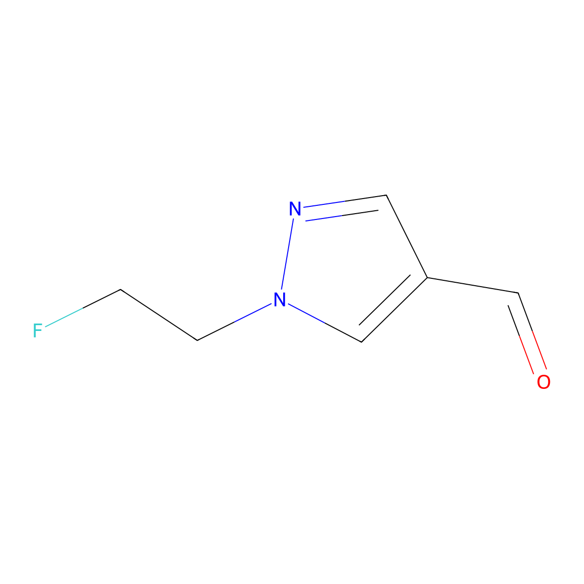 1-(2-fluoroethyl)-1H-pyrazole-4-carbaldehyde molecular structure, CAS 1421601-86-6