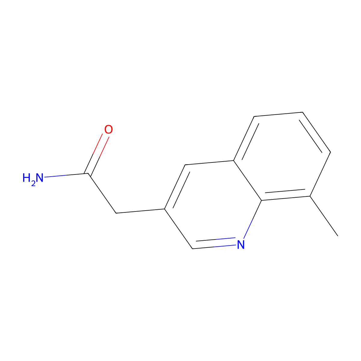 2-(8-Methylquinolin-3-yl)acetamide molecular structure, CAS 1421601-90-2