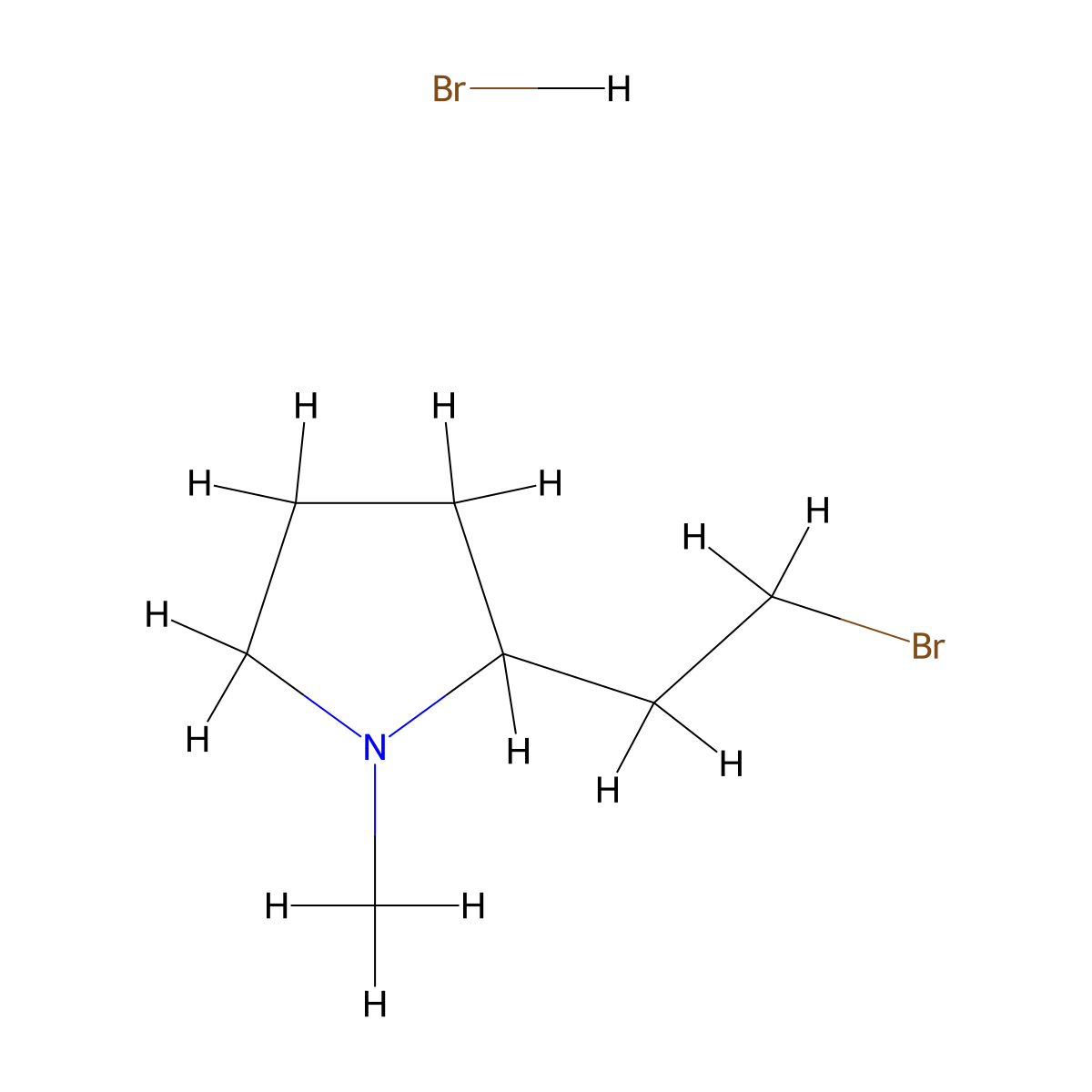 2-(2-Bromoethyl)-1-methylpyrrolidine hydrobromide molecular structure, CAS 1421601-96-8