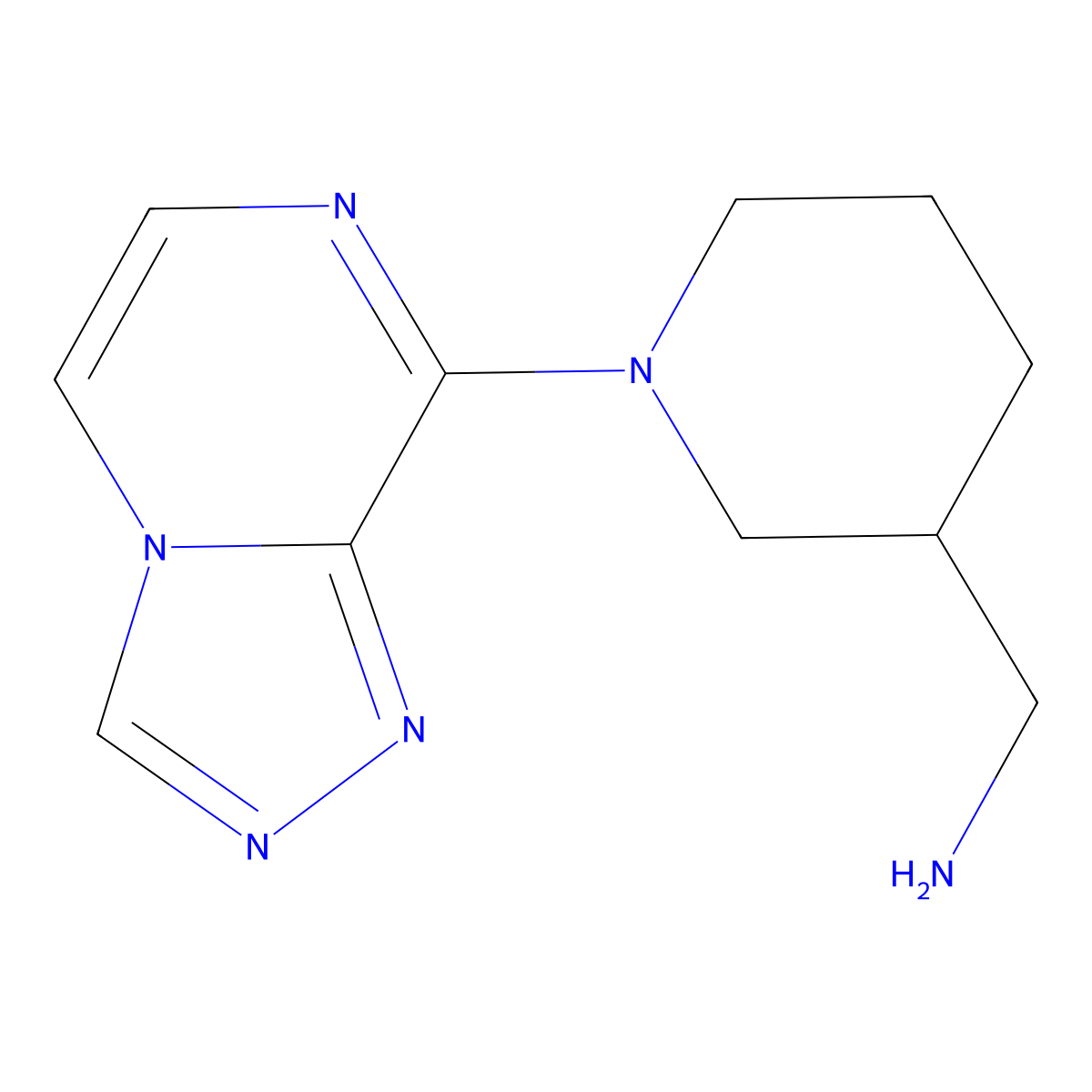 (1-{[1,2,4]Triazolo[4,3-a]pyrazin-8-yl}piperidin-3-yl)methanamine molecular structure, CAS 1421601-99-1