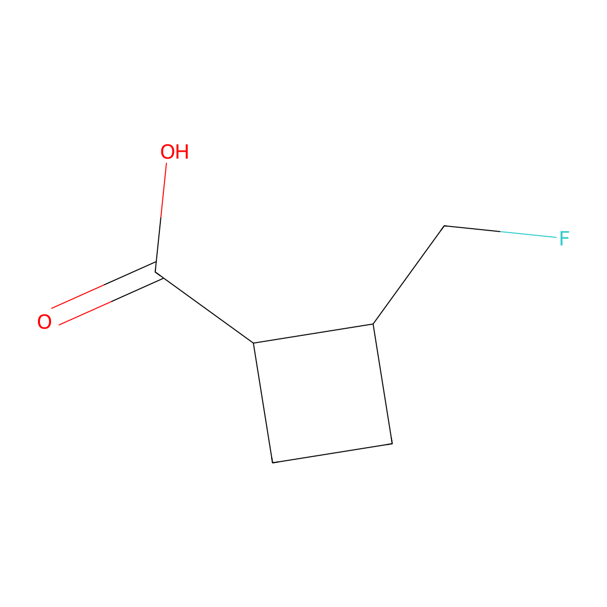 2-(Fluoromethyl)cyclobutane-1-carboxylic acid molecular structure, CAS 1421602-02-9