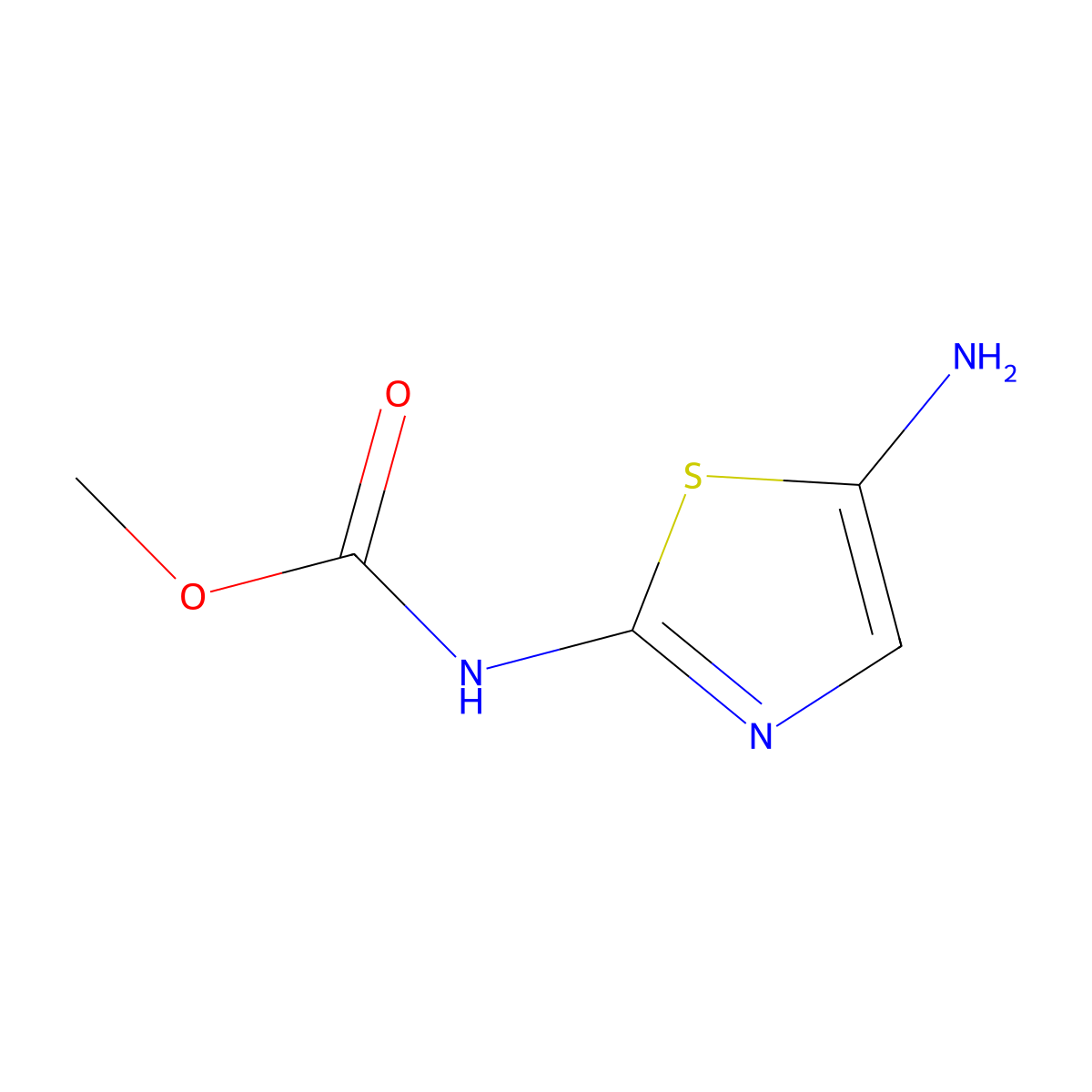 methyl N-(5-amino-1,3-thiazol-2-yl)carbamate molecular structure, CAS 1421602-04-1