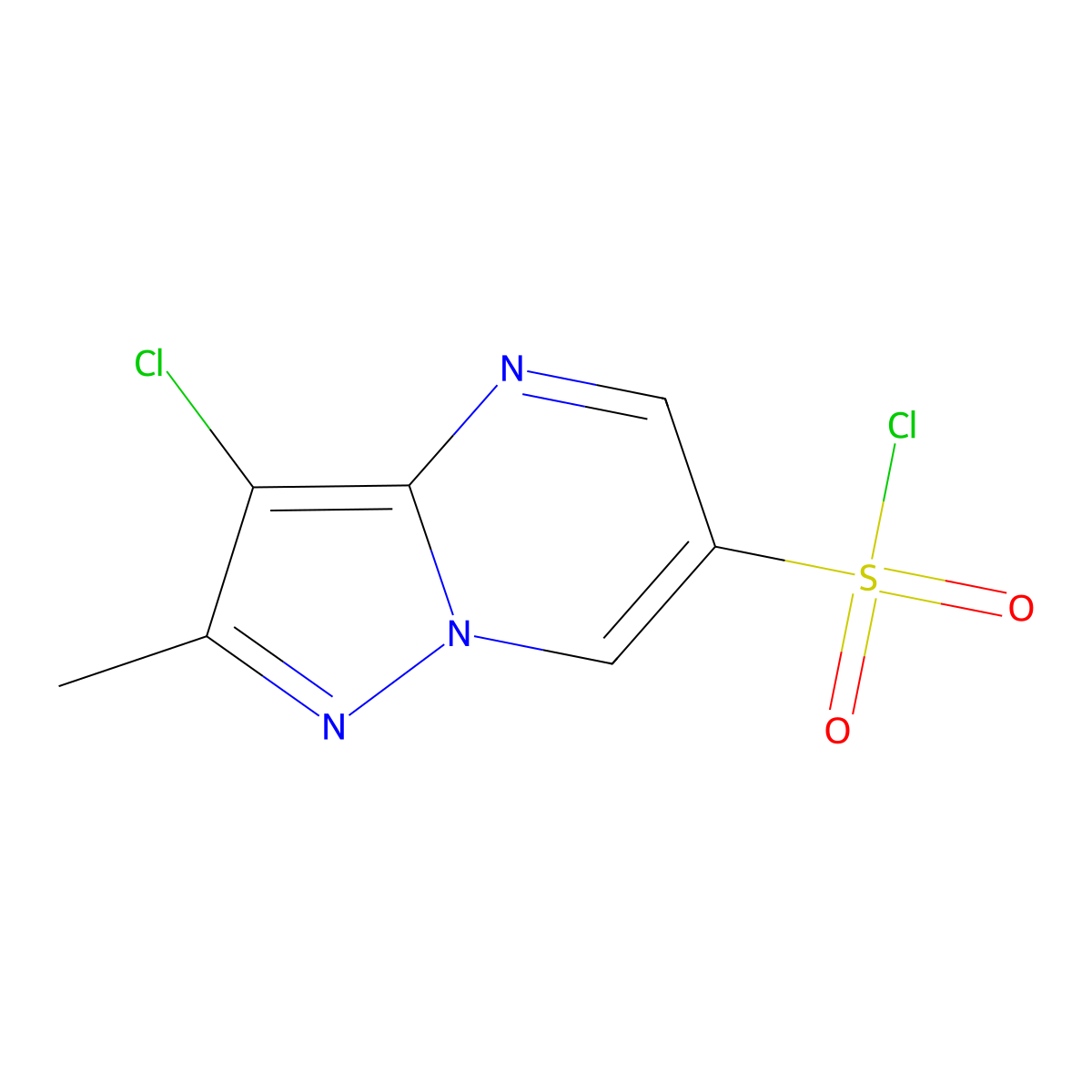 3-Chloro-2-methylpyrazolo[1,5-a]pyrimidine-6-sulfonyl chloride molecular structure, CAS 1421602-13-2