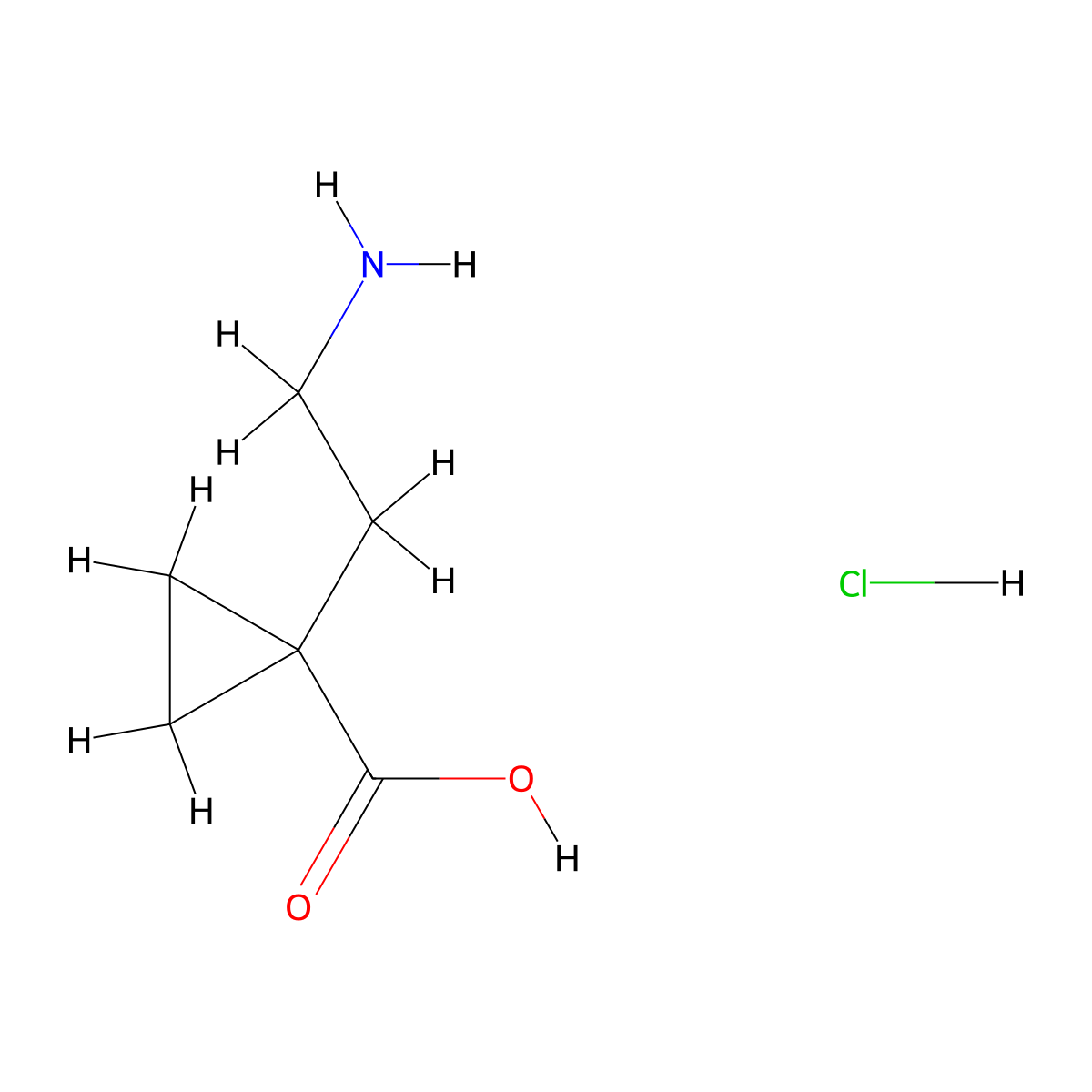 1-(2-Aminoethyl)cyclopropane-1-carboxylic acid hydrochloride molecular structure, CAS 1421602-17-6