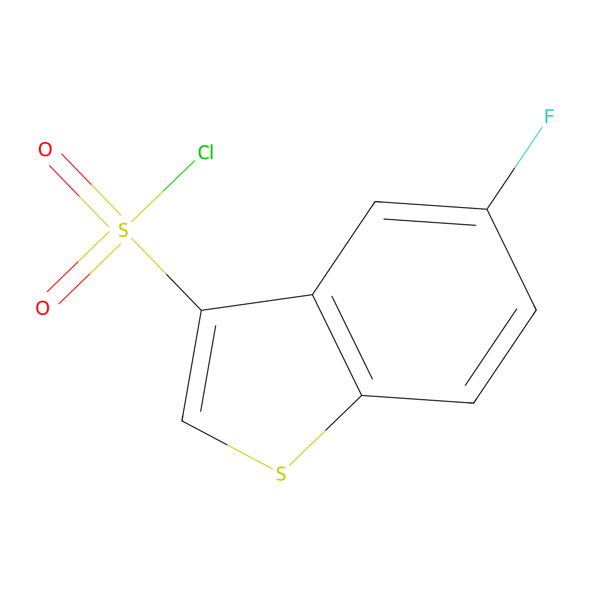 5-Fluoro-1-benzothiophene-3-sulfonyl chloride molecular structure, CAS 1421602-23-4