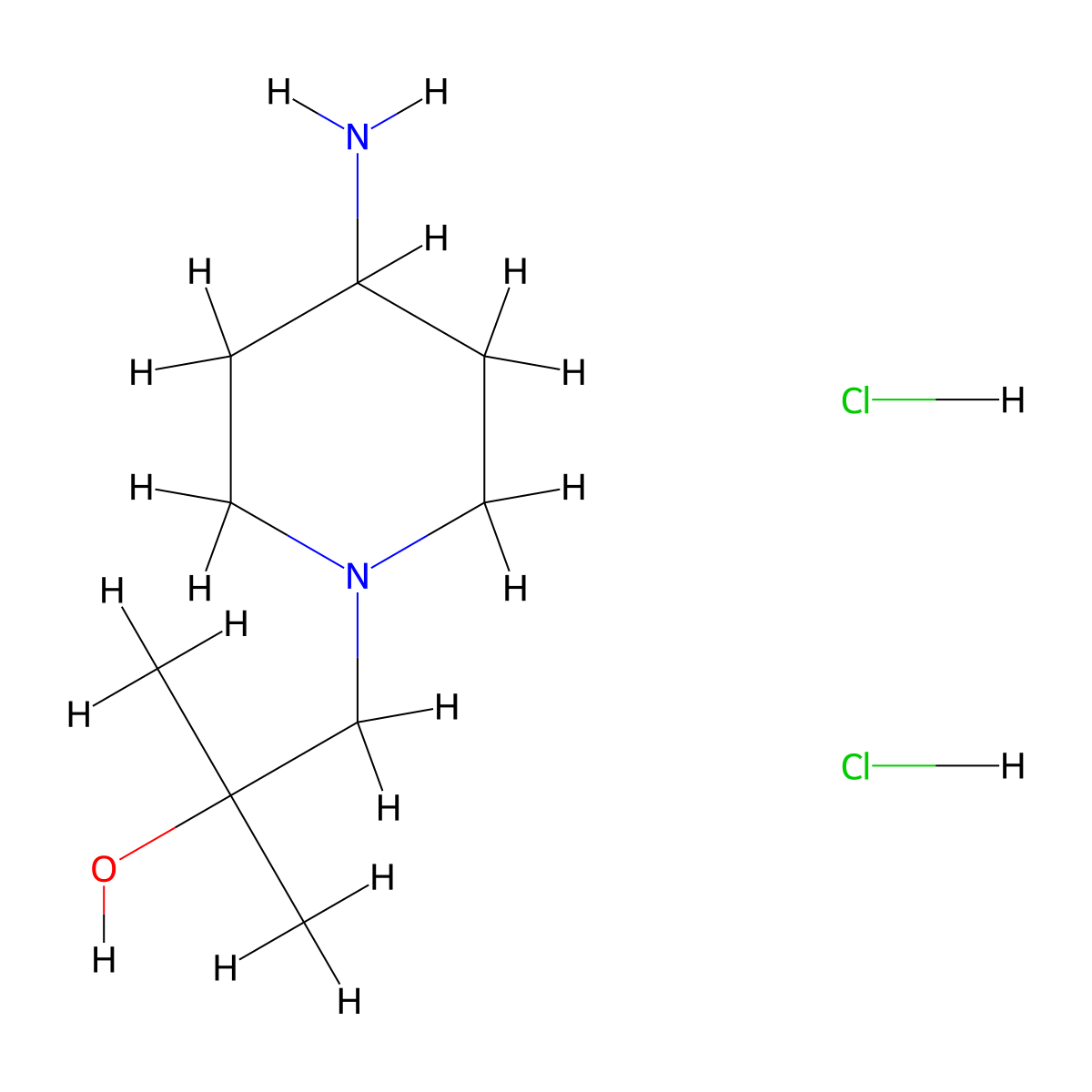 1-(4-Aminopiperidin-1-yl)-2-methylpropan-2-ol dihydrochloride molecular structure, CAS 1421602-24-5