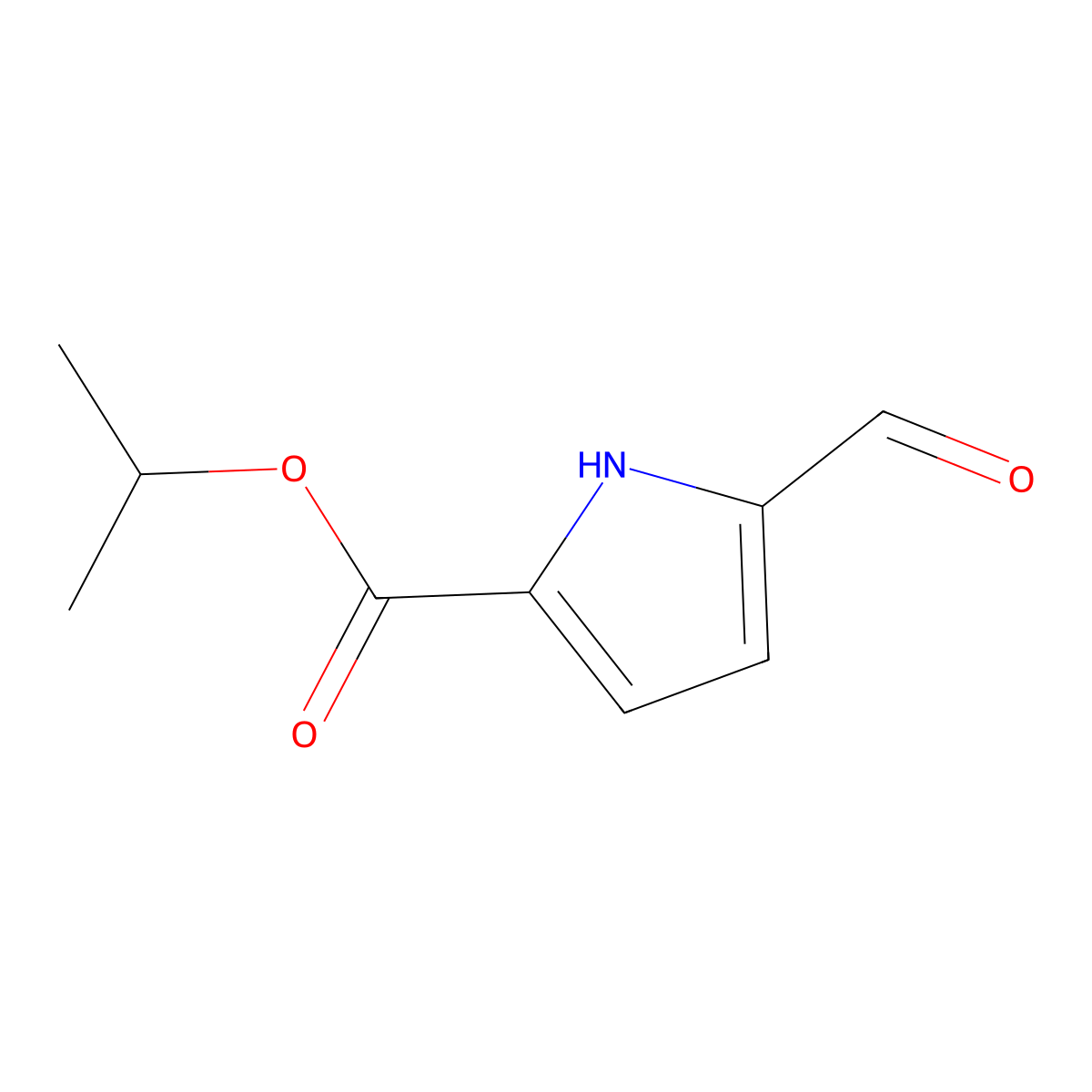 propan-2-yl 5-formyl-1H-pyrrole-2-carboxylate molecular structure, CAS 1421602-30-3
