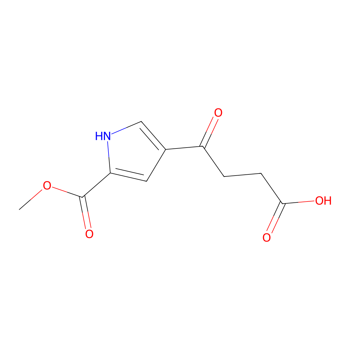 4-[5-(methoxycarbonyl)-1H-pyrrol-3-yl]-4-oxobutanoic acid molecular structure, CAS 1421602-36-9