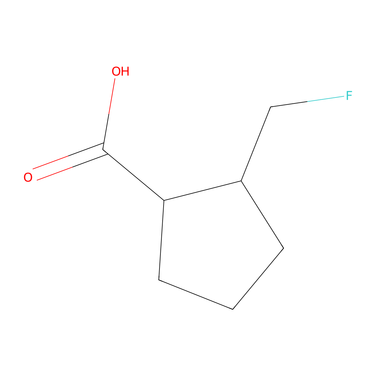 2-(Fluoromethyl)cyclopentane-1-carboxylic acid molecular structure, CAS 1421602-54-1