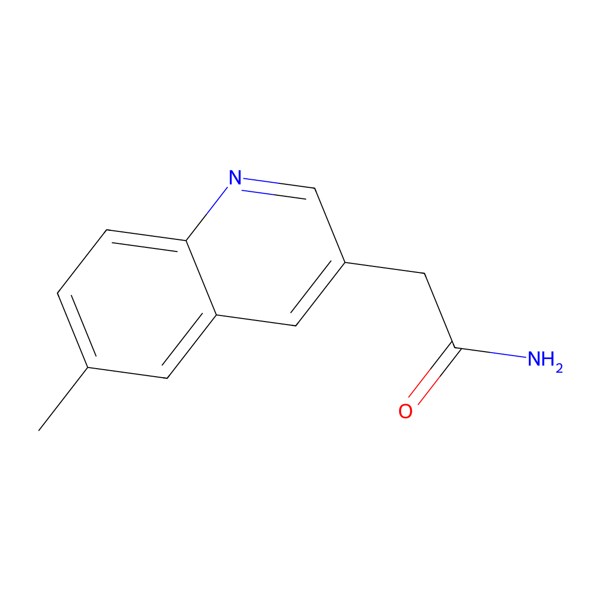 2-(6-Methylquinolin-3-yl)acetamide molecular structure, CAS 1421602-59-6