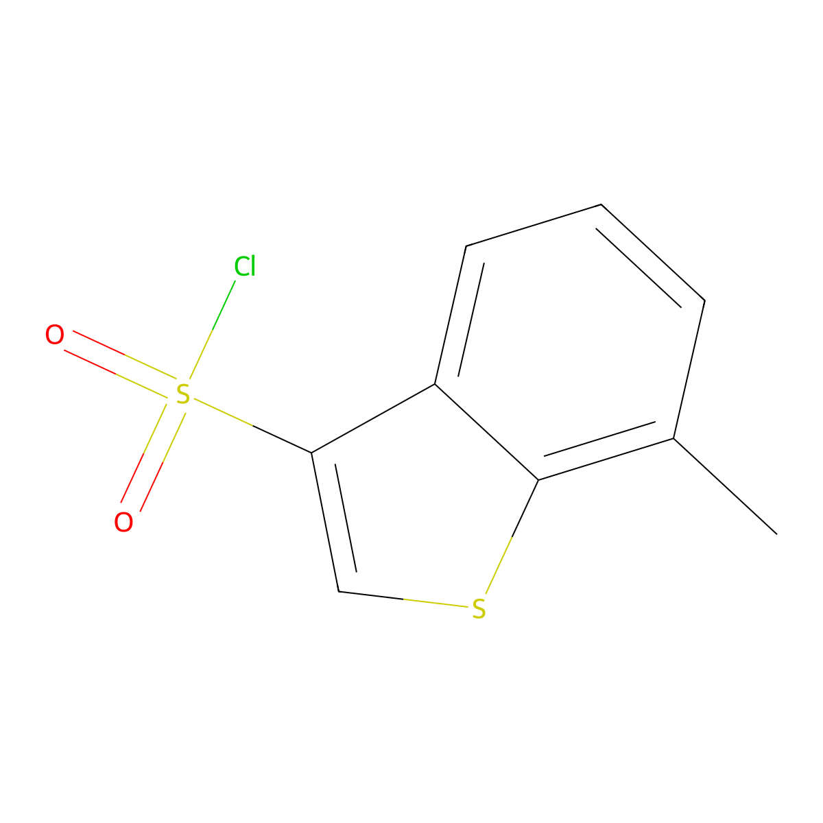 7-Methyl-1-benzothiophene-3-sulfonyl chloride molecular structure, CAS 1421602-74-5