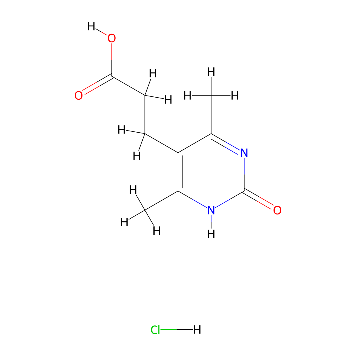 3-(4,6-Dimethyl-2-oxo-1,2-dihydropyrimidin-5-yl)propanoic acid hydrochloride molecular structure, CAS 1421602-76-7