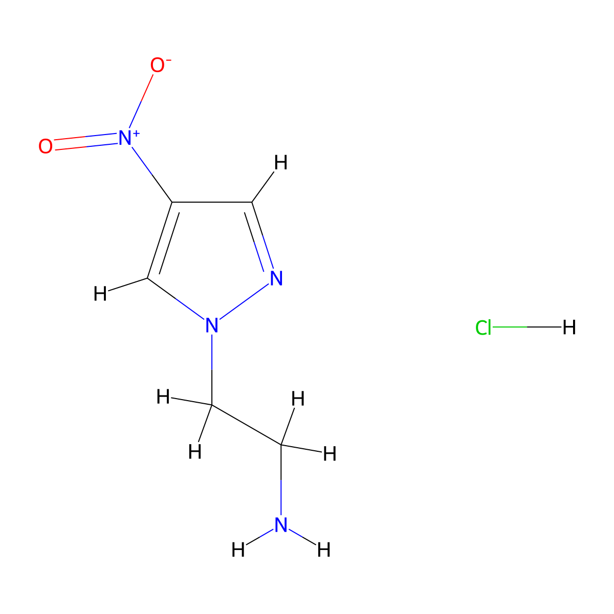 2-(4-nitro-1H-pyrazol-1-yl)ethan-1-amine hydrochloride molecular structure, CAS 1421602-82-5