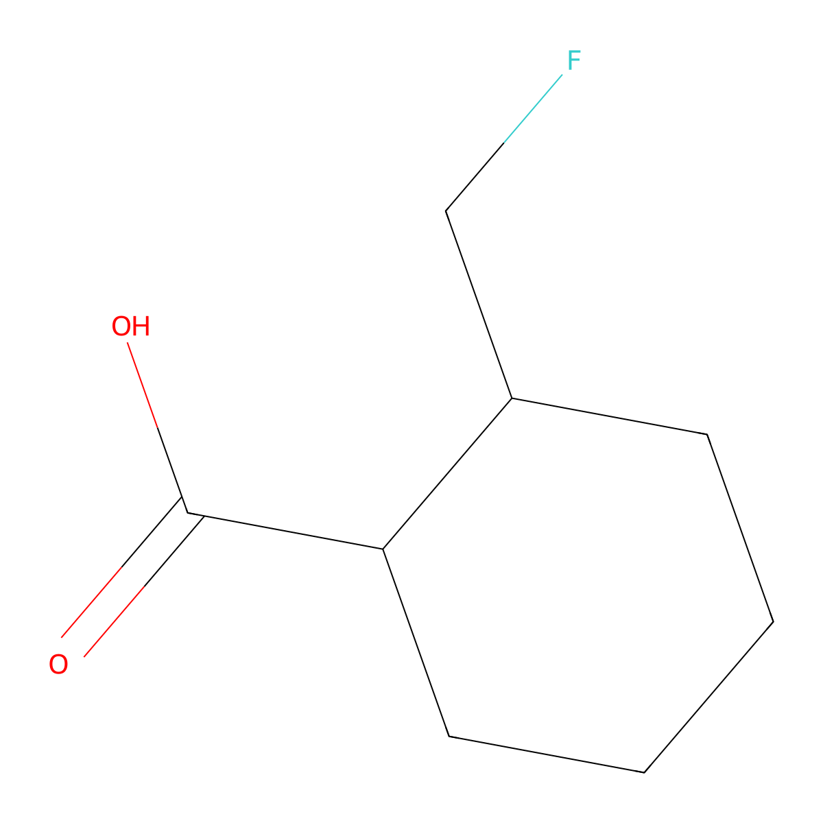 2-(Fluoromethyl)cyclohexane-1-carboxylic acid molecular structure, CAS 1421603-44-2