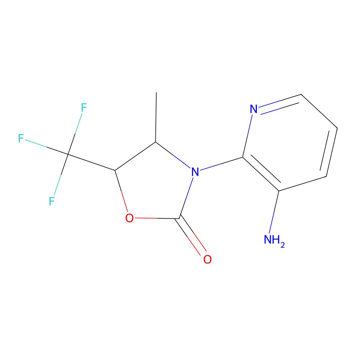 3-(3-Aminopyridin-2-yl)-4-methyl-5-(trifluoromethyl)-1,3-oxazolidin-2-one molecular structure, CAS 1421603-48-6