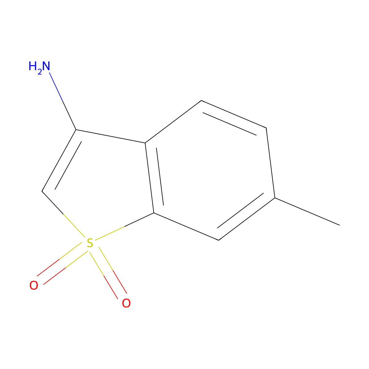 3-Amino-6-methyl-1lambda6-benzothiophene-1,1-dione molecular structure, CAS 1421603-50-0