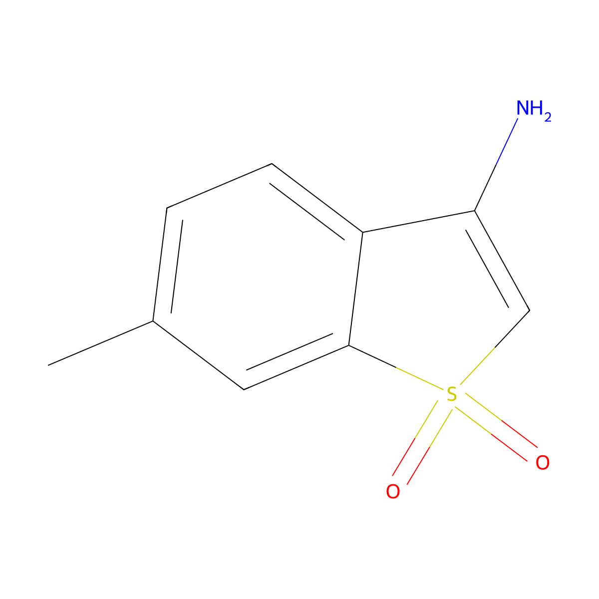 3-Amino-6-methyl-1lambda6-benzothiophene-1,1-dione molecular structure, CAS 1421603-50-0