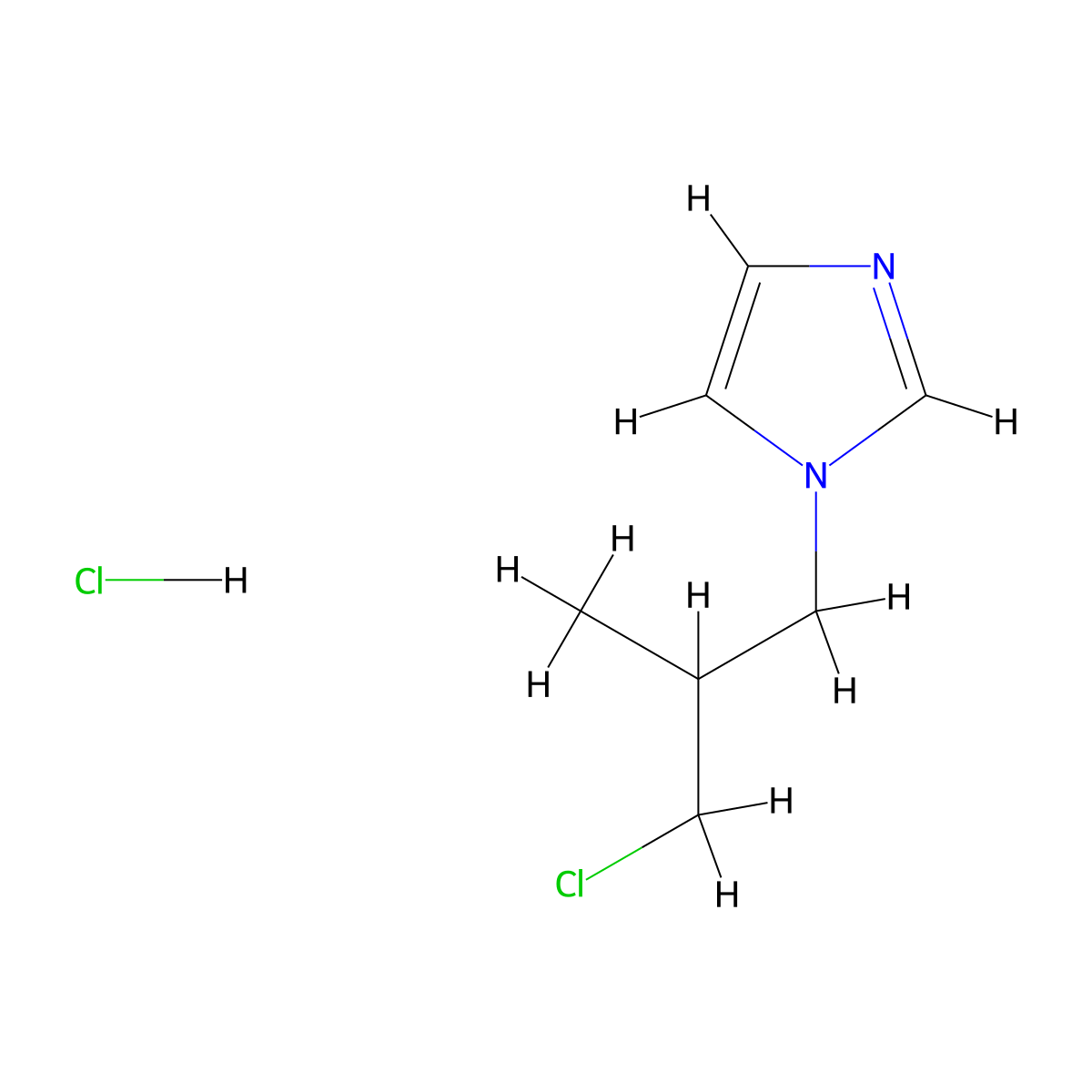 1-(3-chloro-2-methylpropyl)-1H-imidazole hydrochloride molecular structure, CAS 1421603-79-3