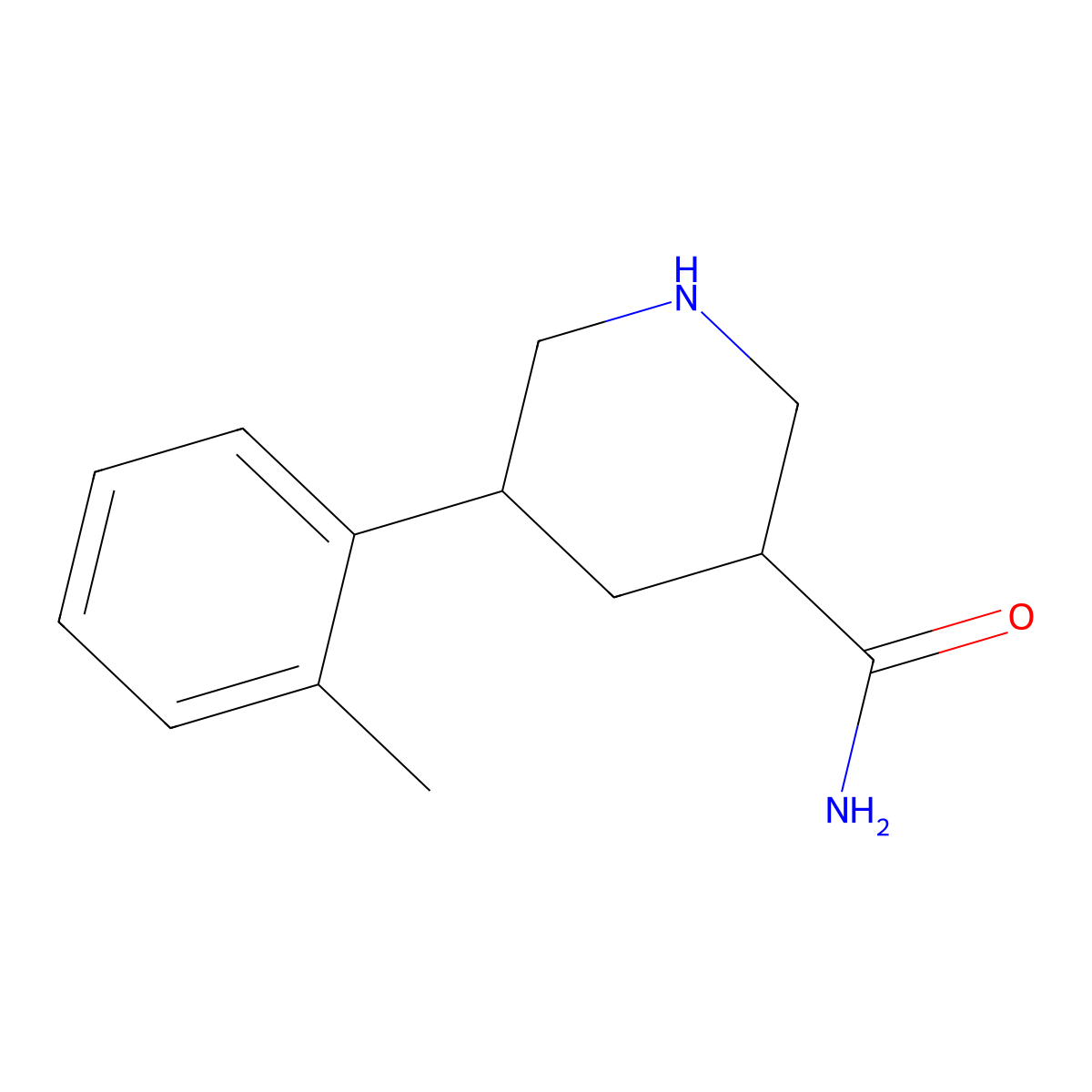 5-(2-Methylphenyl)piperidine-3-carboxamide molecular structure, CAS 1421603-87-3
