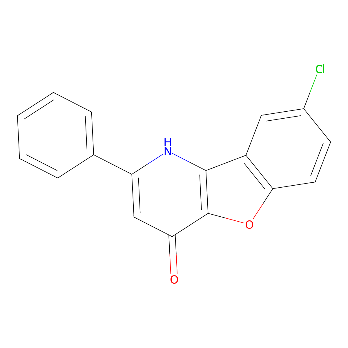 8-Chloro-2-phenylbenzofuro[3,2-b]pyridin-4-ol molecular structure, CAS 1421603-91-9