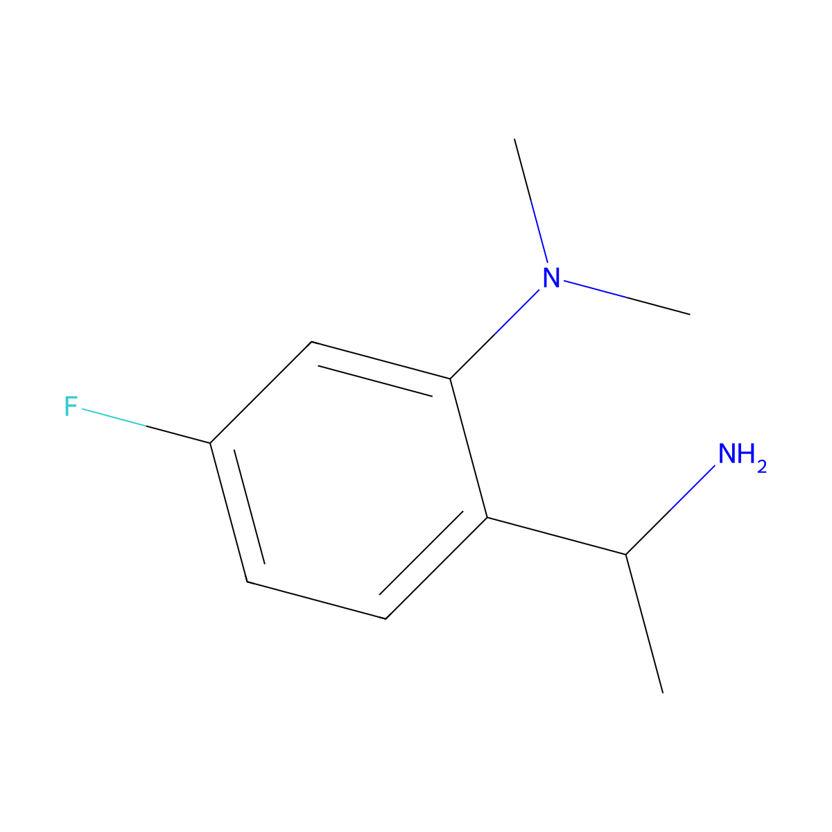 2-(1-aminoethyl)-5-fluoro-N,N-dimethylaniline molecular structure, CAS 1421603-92-0