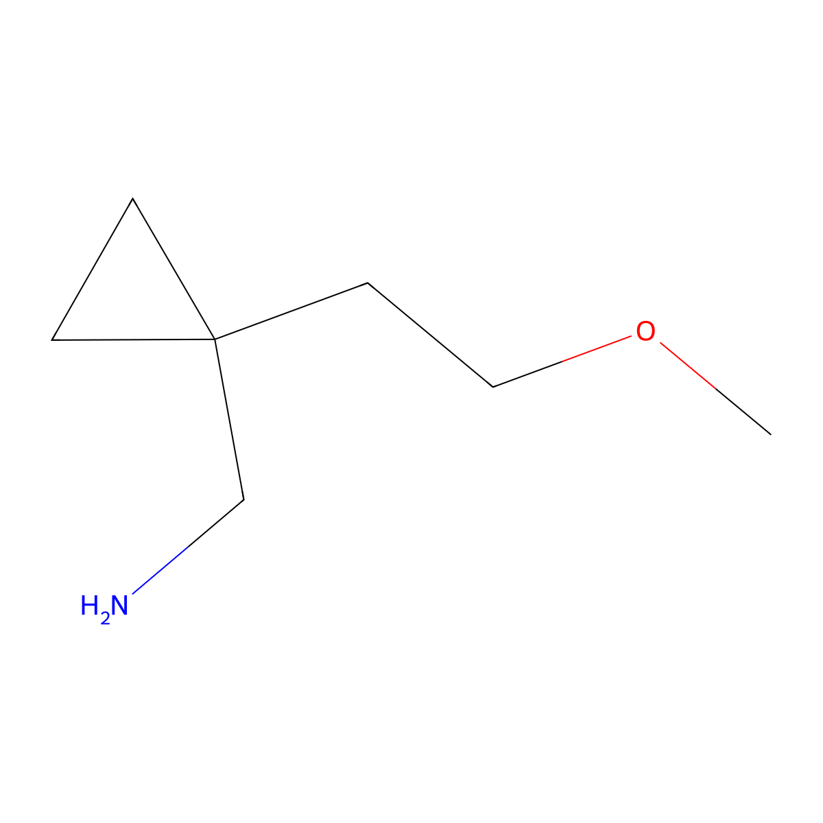 [1-(2-Methoxyethyl)cyclopropyl]methanamine molecular structure, CAS 1421603-95-3