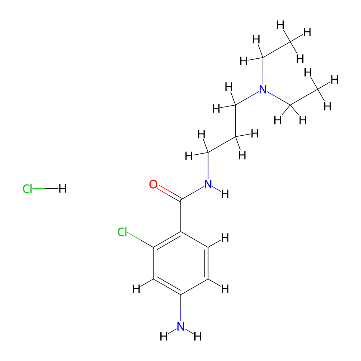 4-amino-2-chloro-N-[3-(diethylamino)propyl]benzamide hydrochloride molecular structure, CAS 1421604-06-9