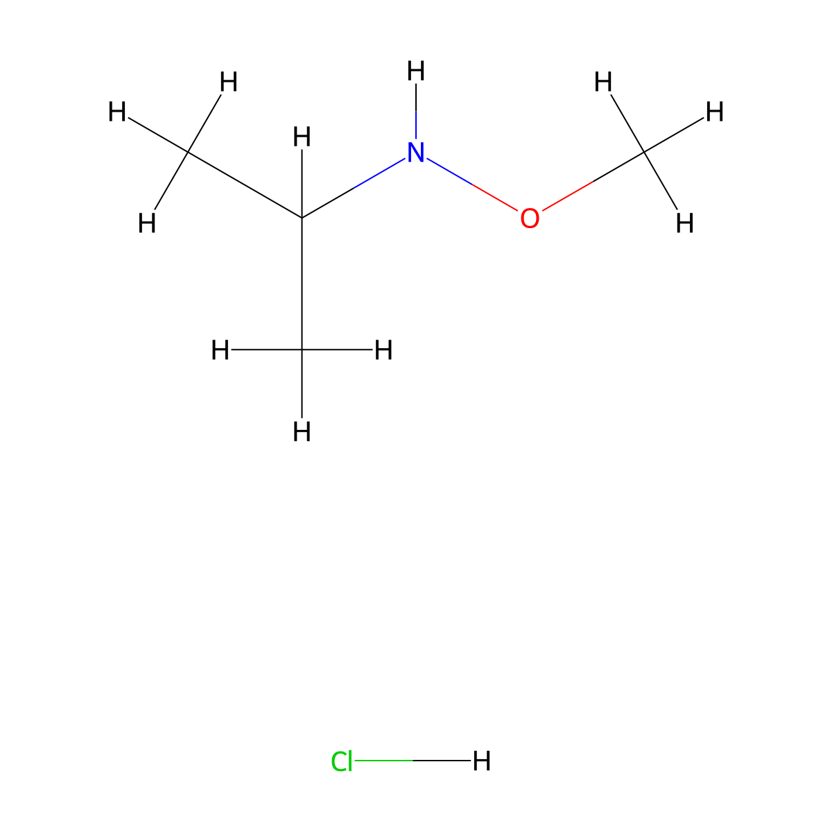 Methoxy(propan-2-yl)amine hydrochloride molecular structure, CAS 1421604-16-1