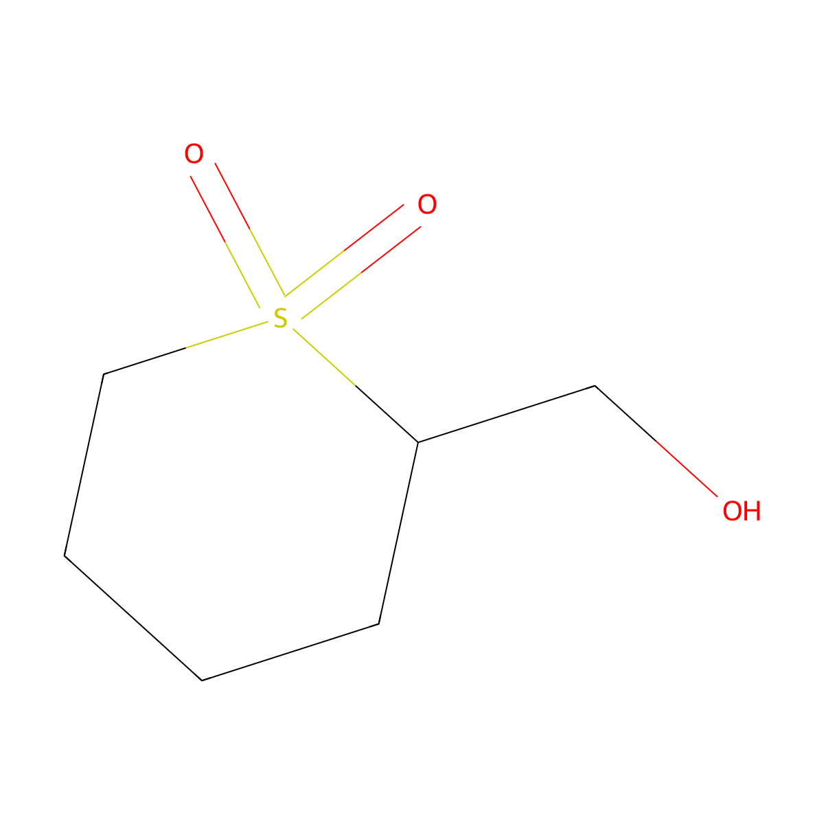 2-(Hydroxymethyl)-1lambda6-thiane-1,1-dione molecular structure, CAS 1421604-18-3