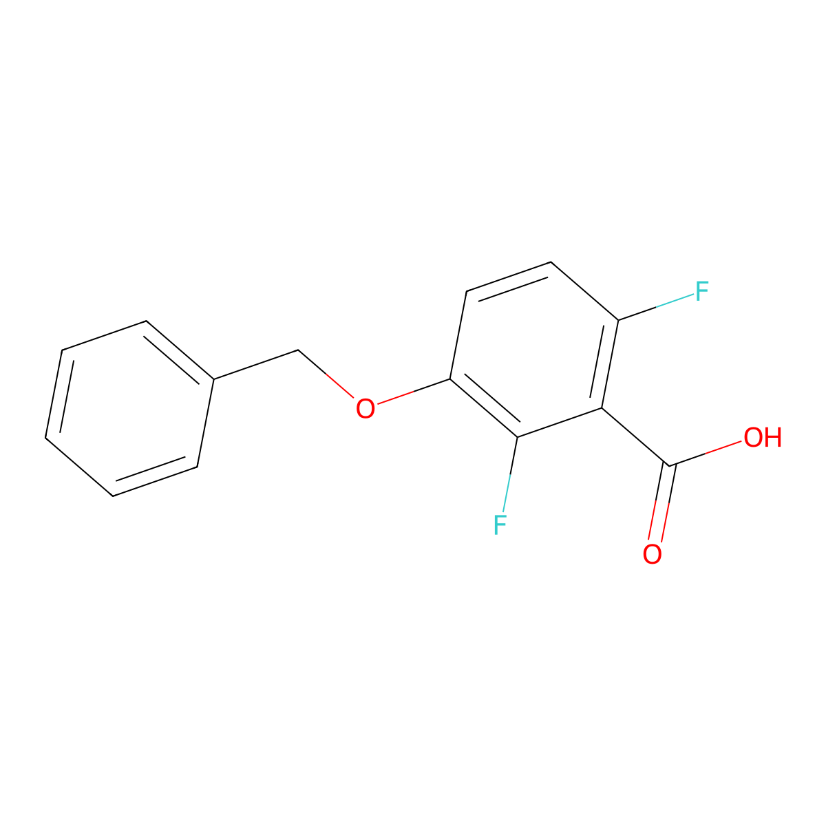 3-(Benzyloxy)-2,6-difluorobenzoic acid molecular structure, CAS 1421604-28-5