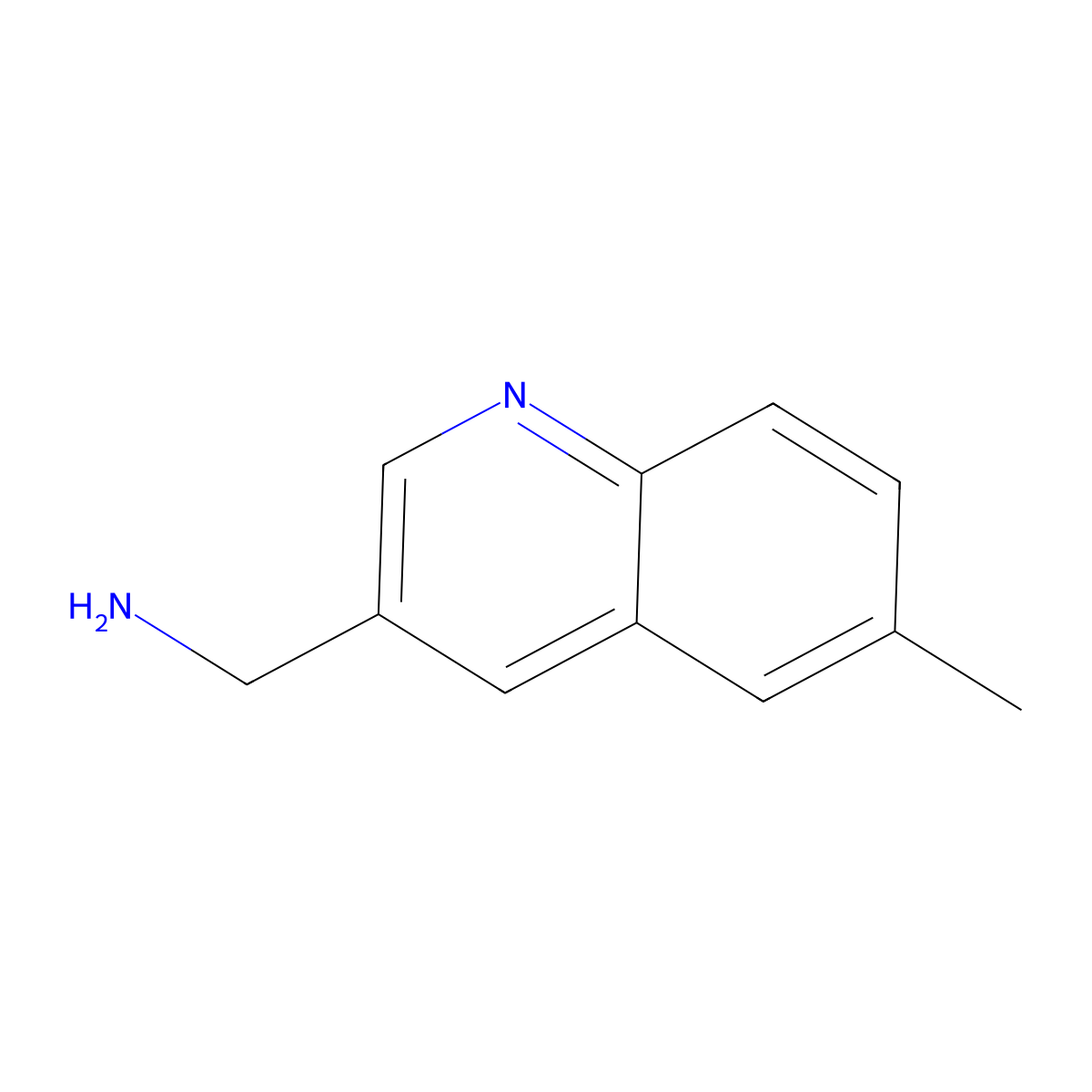(6-Methylquinolin-3-yl)methanamine molecular structure, CAS 1421604-31-0