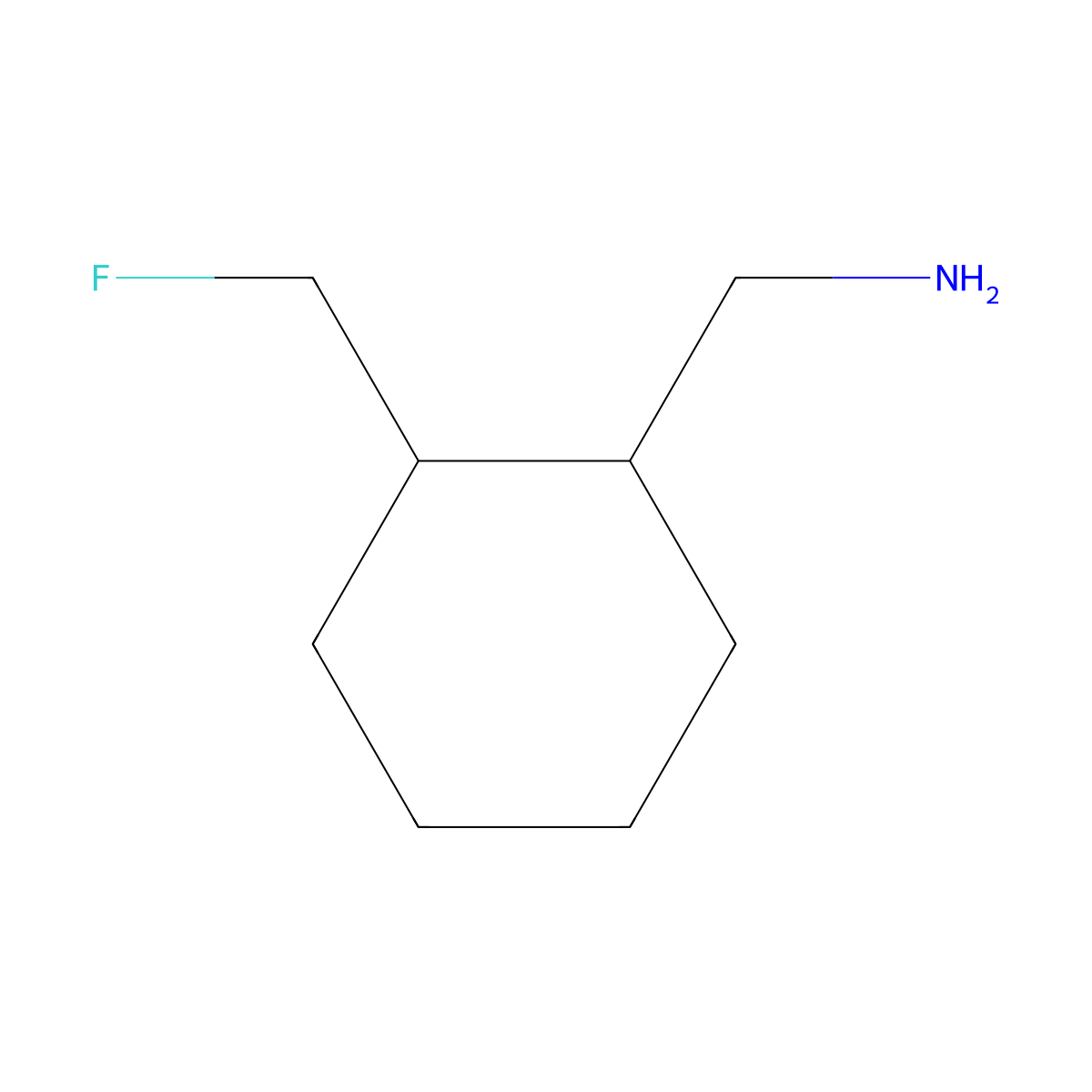 [2-(Fluoromethyl)cyclohexyl]methanamine molecular structure, CAS 1421604-55-8
