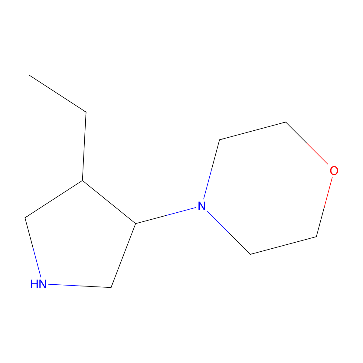 4-(4-Ethylpyrrolidin-3-yl)morpholine molecular structure, CAS 1421604-60-5