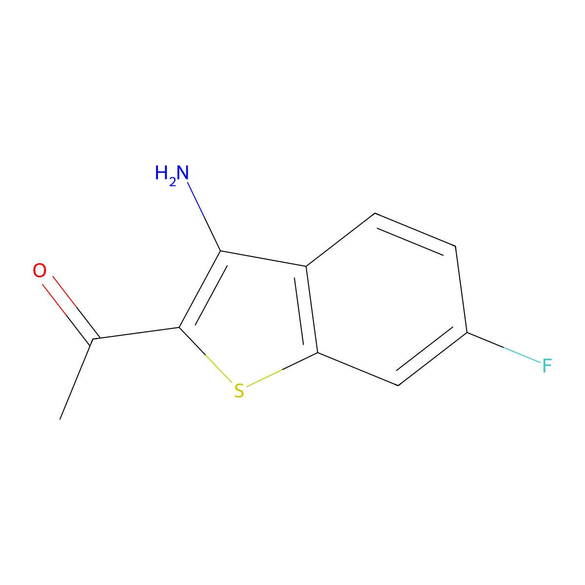 Ethanone, 1-(3-amino-6-fluorobenzo[b]thien-2-yl)- molecular structure, CAS 1421604-77-4