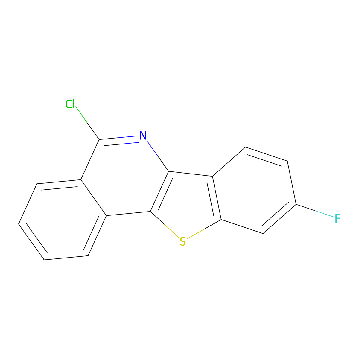5-Chloro-9-fluoro-benzothieno[3,2-c]isoquinoline molecular structure, CAS 1421605-56-2