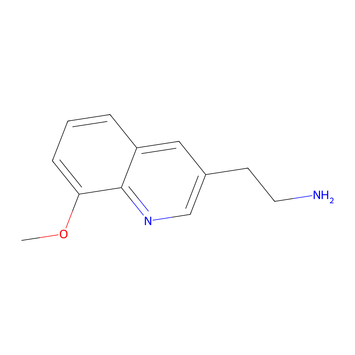 2-(8-Methoxyquinolin-3-yl)ethan-1-amine molecular structure, CAS 1421605-95-9
