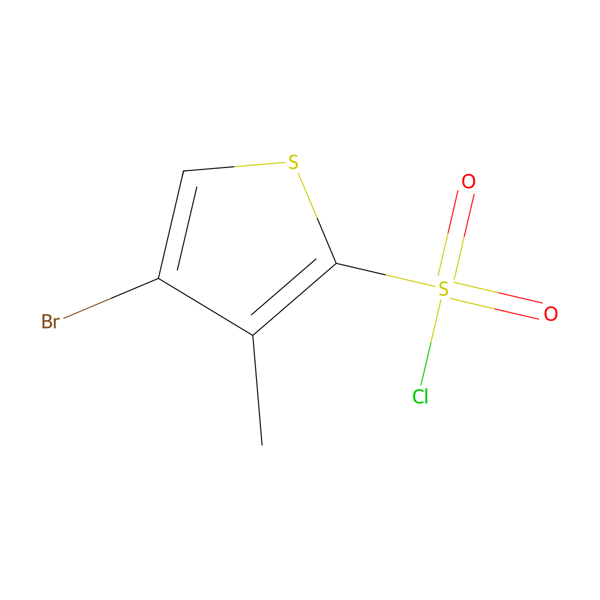 4-Bromo-3-methylthiophene-2-sulfonyl chloride molecular structure, CAS 1421605-99-3