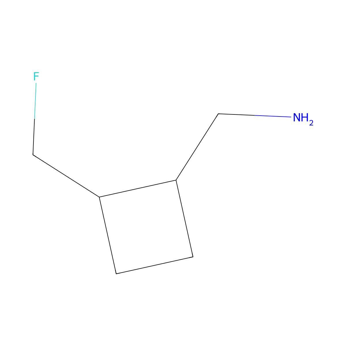 [2-(Fluoromethyl)cyclobutyl]methanamine molecular structure, CAS 1421606-00-9