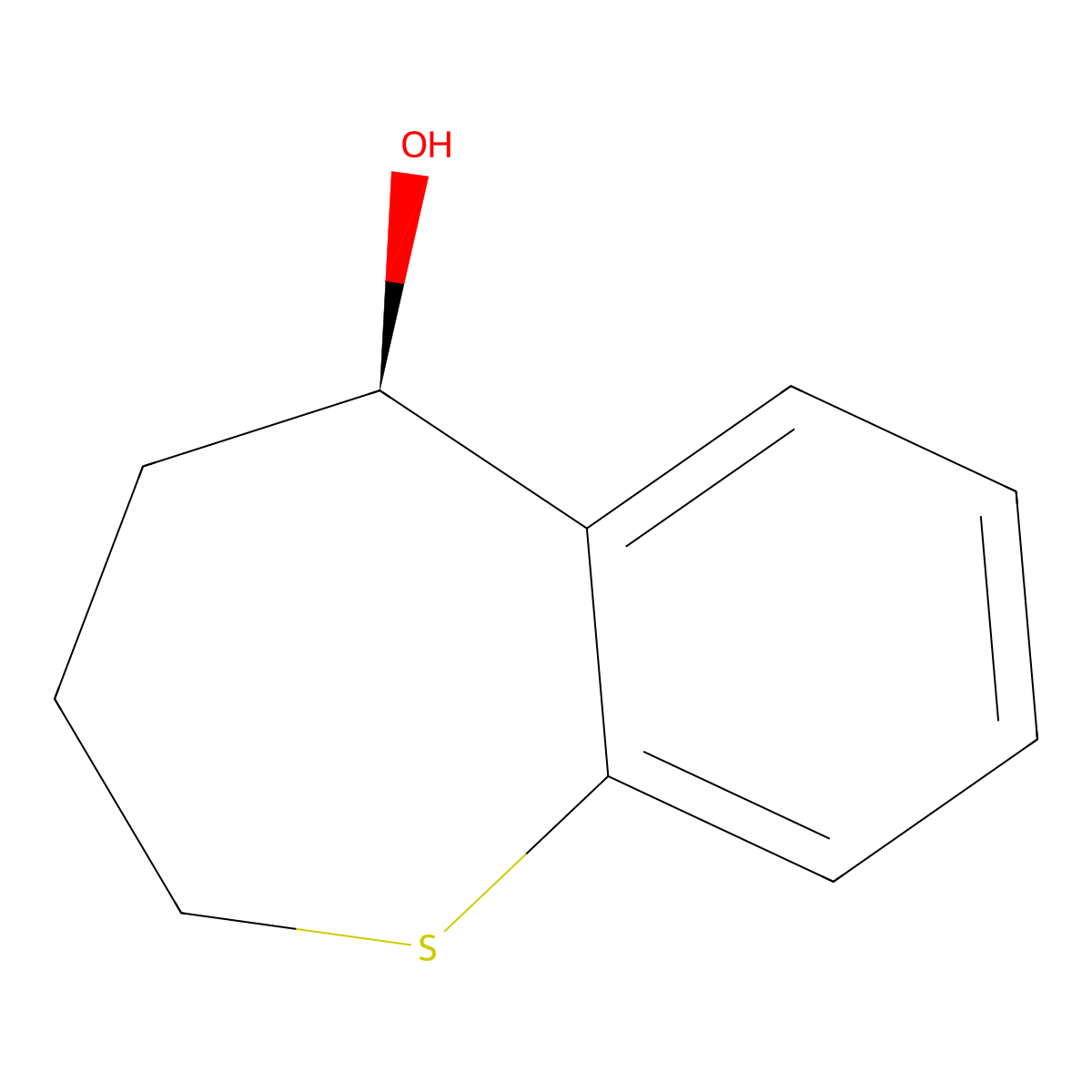(5R)-2,3,4,5-tetrahydro-1-benzothiepin-5-ol molecular structure, CAS 1421607-33-1