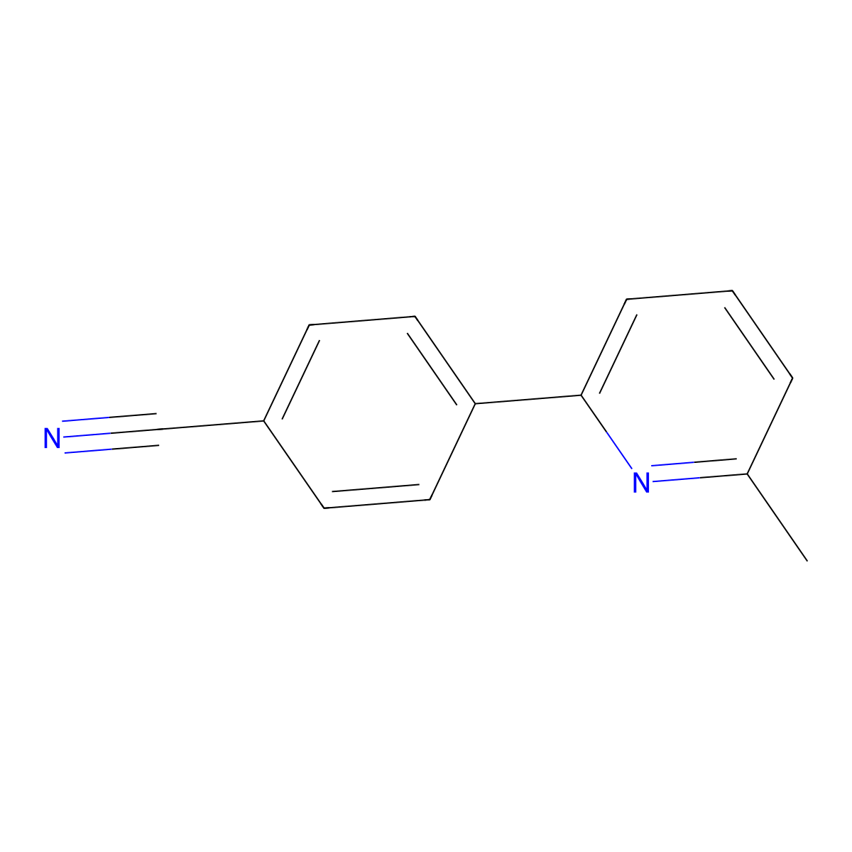4-(6-Methylpyridin-2-yl)benzonitrile molecular structure, CAS 142161-54-4