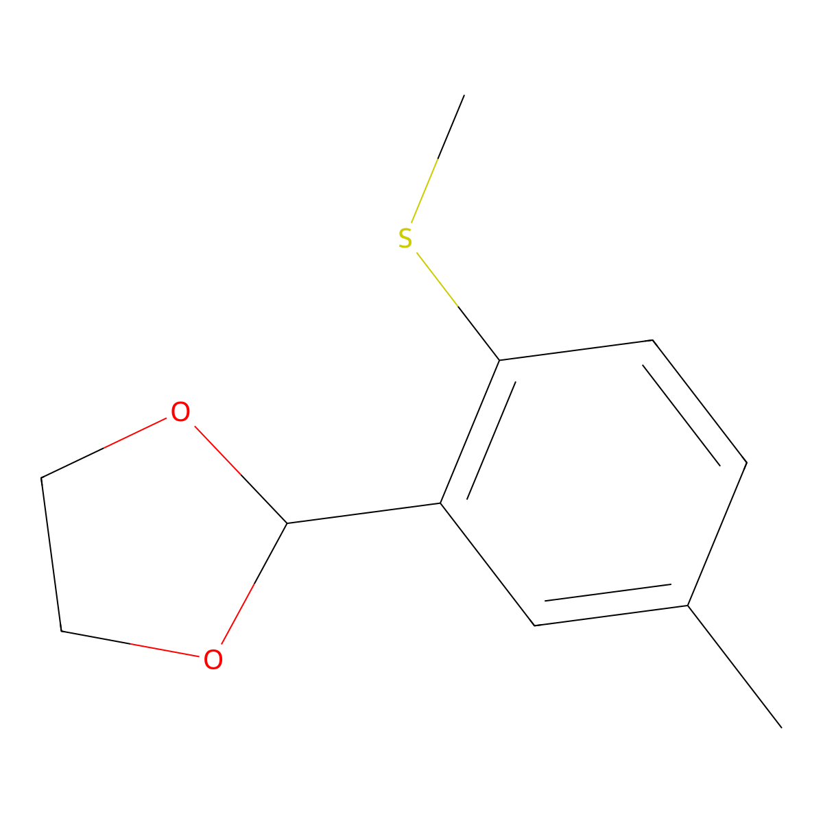 2-(5-Methyl-2-(methylthio)phenyl)-1,3-dioxolane molecular structure, CAS 1421631-09-5