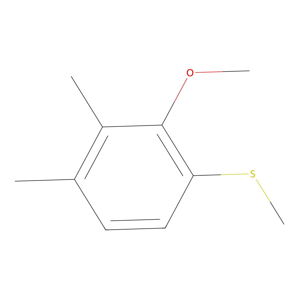 (2-Methoxy-3,4-dimethylphenyl)(methyl)sulfane molecular structure, CAS 1421631-80-2