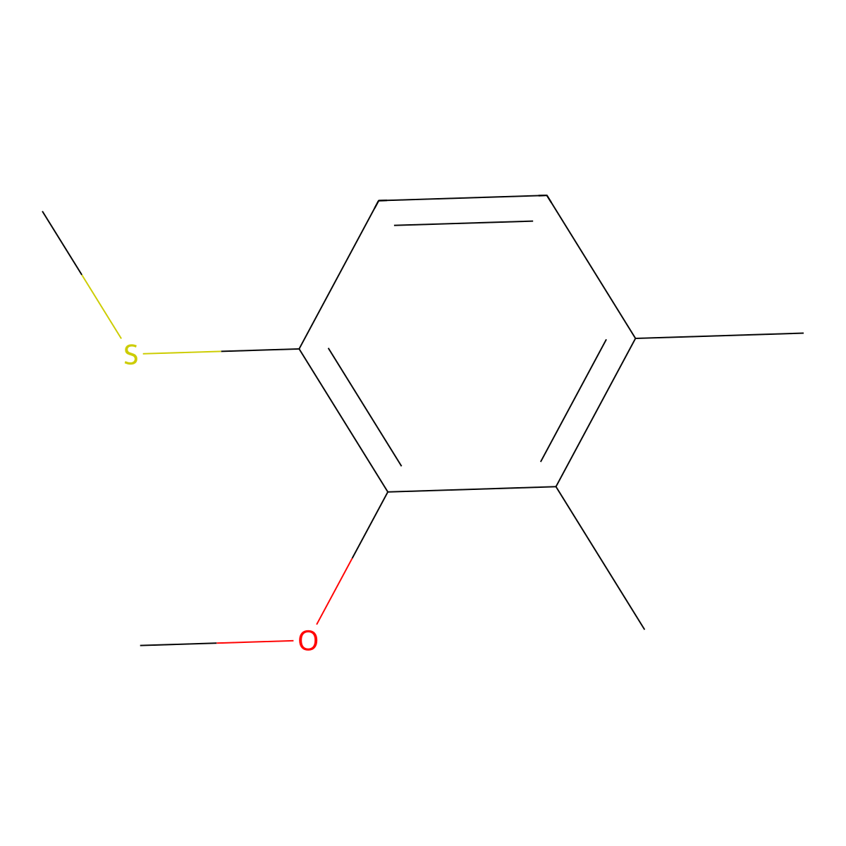 (2-Methoxy-3,4-dimethylphenyl)(methyl)sulfane molecular structure, CAS 1421631-80-2