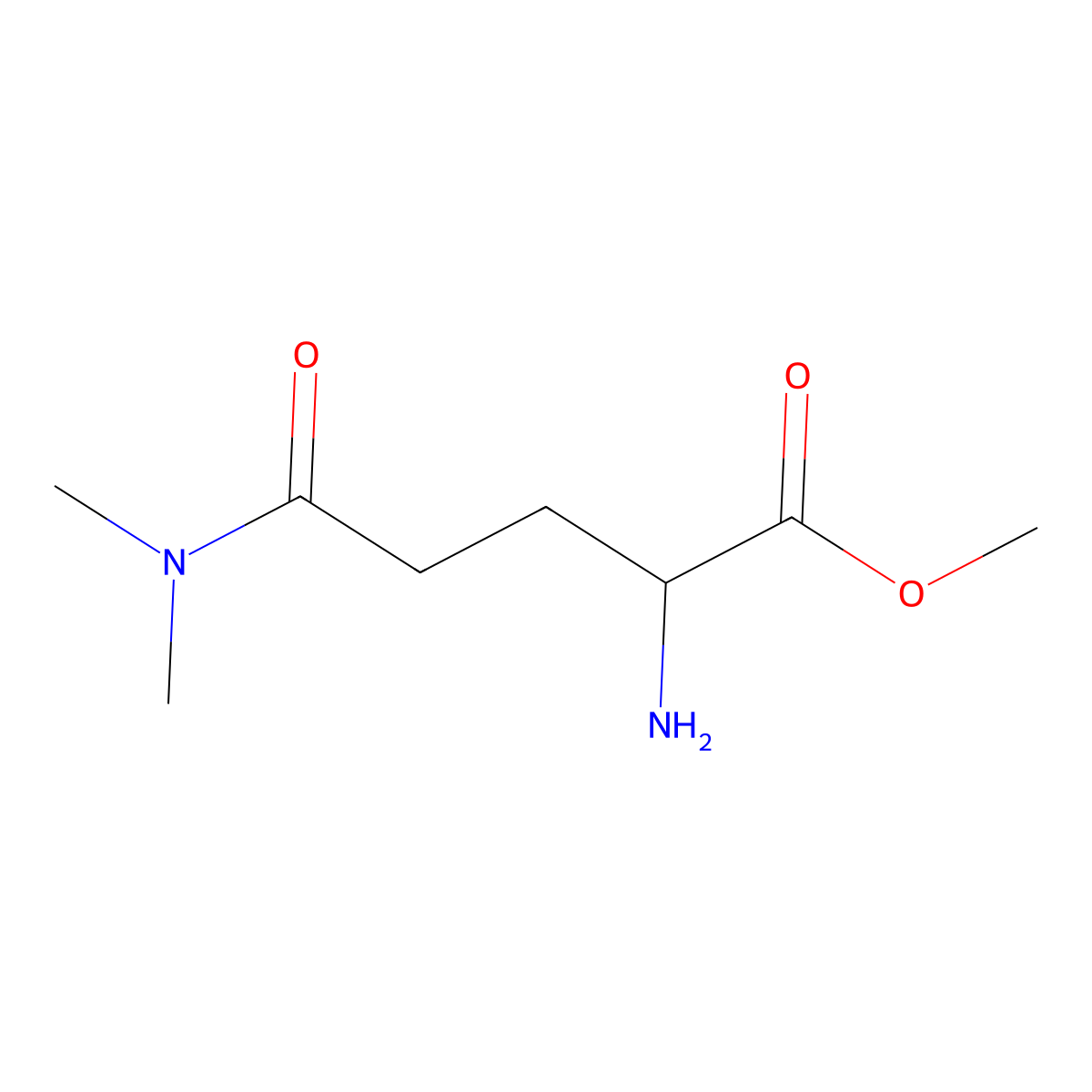 (S)-Methyl 2-amino-5-(dimethylamino)-5-oxopentanoate molecular structure, CAS 142165-93-3