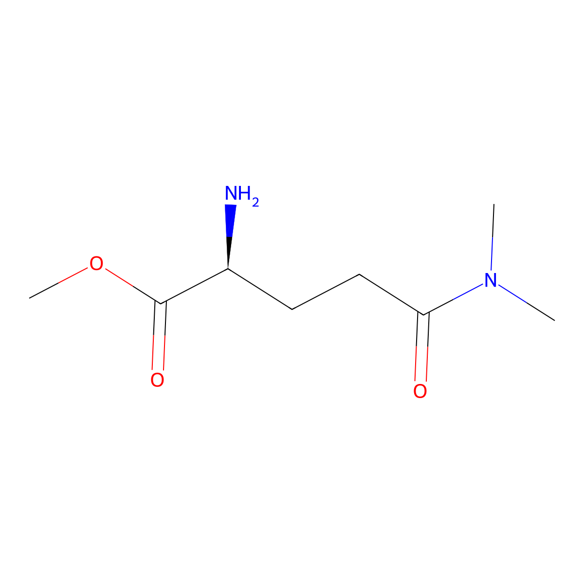 (S)-Methyl 2-amino-5-(dimethylamino)-5-oxopentanoate molecular structure, CAS 142165-93-3