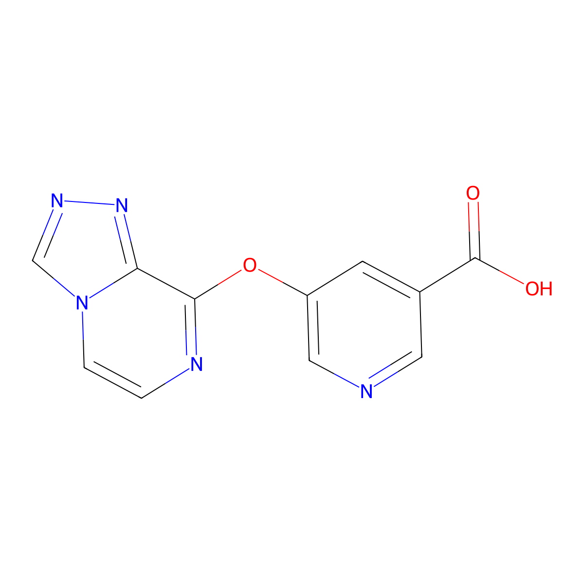 5-([1,2,4]Triazolo[4,3-a]pyrazin-8-yloxy)nicotinic acid molecular structure, CAS 1421662-48-7