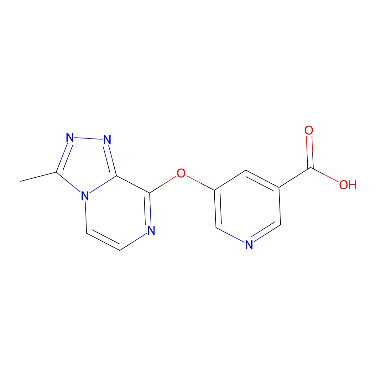 5-((3-Methyl-[1,2,4]triazolo[4,3-a]pyrazin-8-yl)oxy)nicotinic acid molecular structure, CAS 1421662-49-8