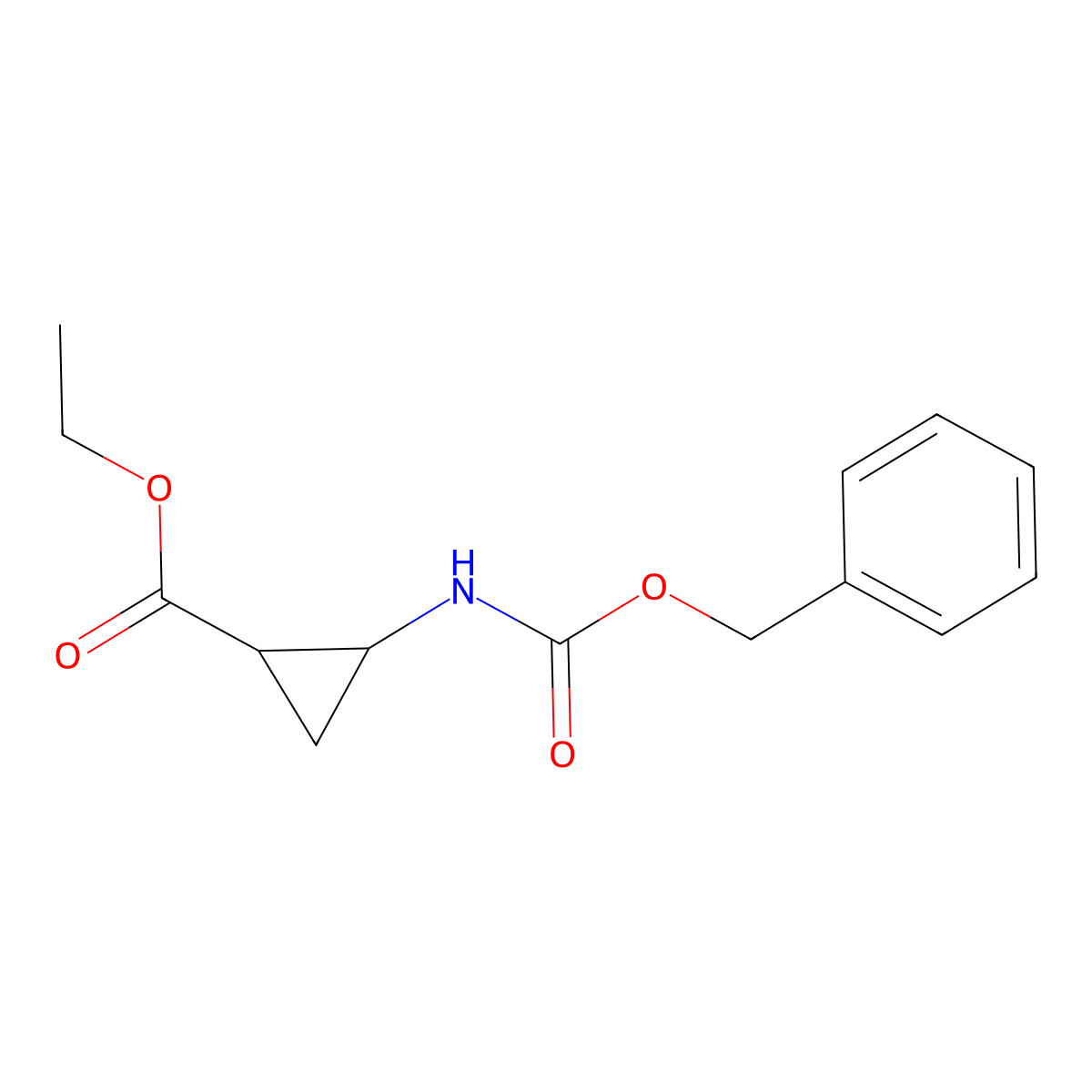 ethyl (1S,2R)-2-(phenylmethoxycarbonylamino)cyclopropane-1-carboxylate molecular structure, CAS 1421676-86-9