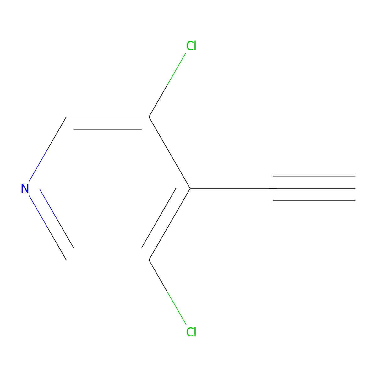 3,5-Dichloro-4-ethynylpyridine molecular structure, CAS 1421677-93-1